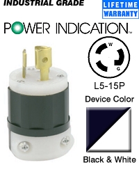 Leviton 4720-PLC Plug Locking Blade Power Indication L5-15P 15A 125V ...