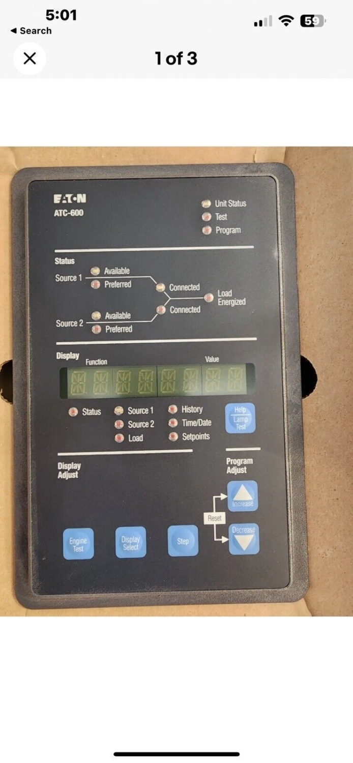 Eaton ATC-600 Automatic Transfer Switch Controller (NEW) - Speed Electrical
